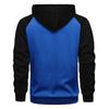 Herren Colorblock Fleece Zip-Up Kapuzenpullover - Übergröße Freizeit-Oberbekleidung