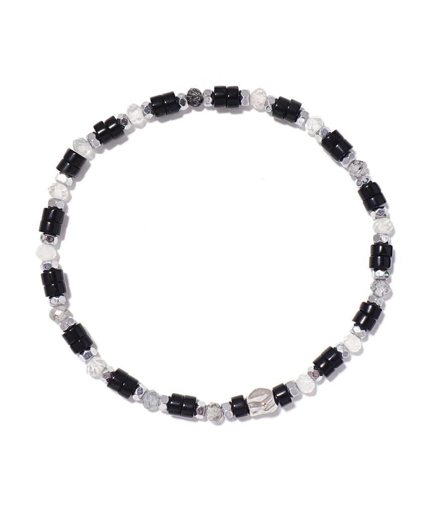 Polalita Color Point Hematite Bead Bracelet (Plt-Br-143_Skb)
