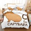Juego de Ropa de Cama de Capibaras Individual Twin Full Queen King Size Juego de Cama para Dormitorio de Adulto Niño Juegos de Funda Nórdica Juego de Sábanas Anime Impresión 3D