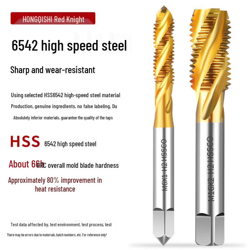 Red Knight Titanium Coated Spiral Machine Tap