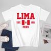Flag Of Peru Est1821 Lima Unisex Tshirt Tees Tshirt Oneck T Shirts Unisex Boys Clothing 100 Cotton