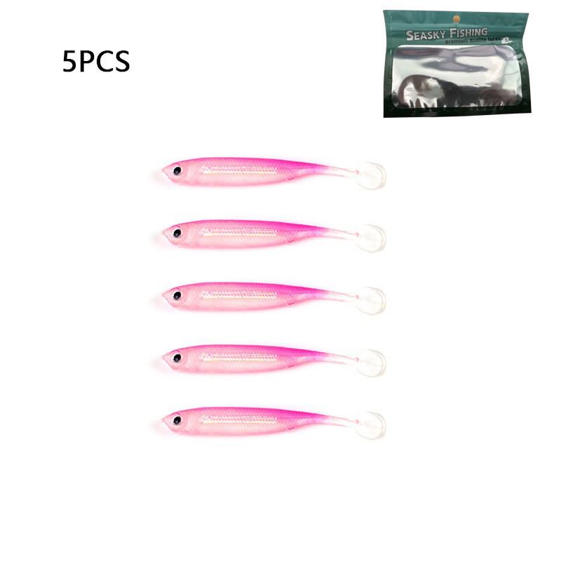 Rainbow Fish Soft Bait - Lure with Pointed Tail for Freshwater & Saltwater Fishing