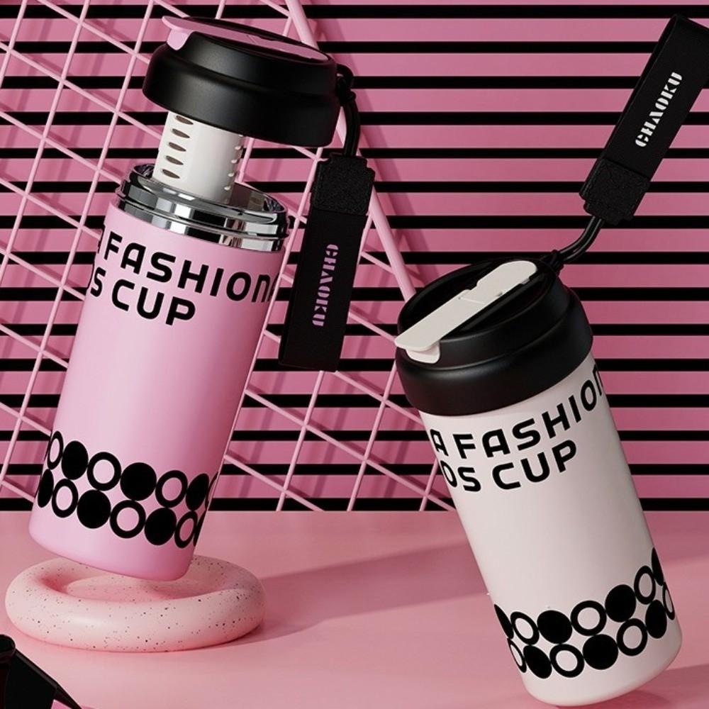 SUS316 Stainless Steel Straw Vacuum Cup 550ML Thermal Mug Durable Insulated Cup