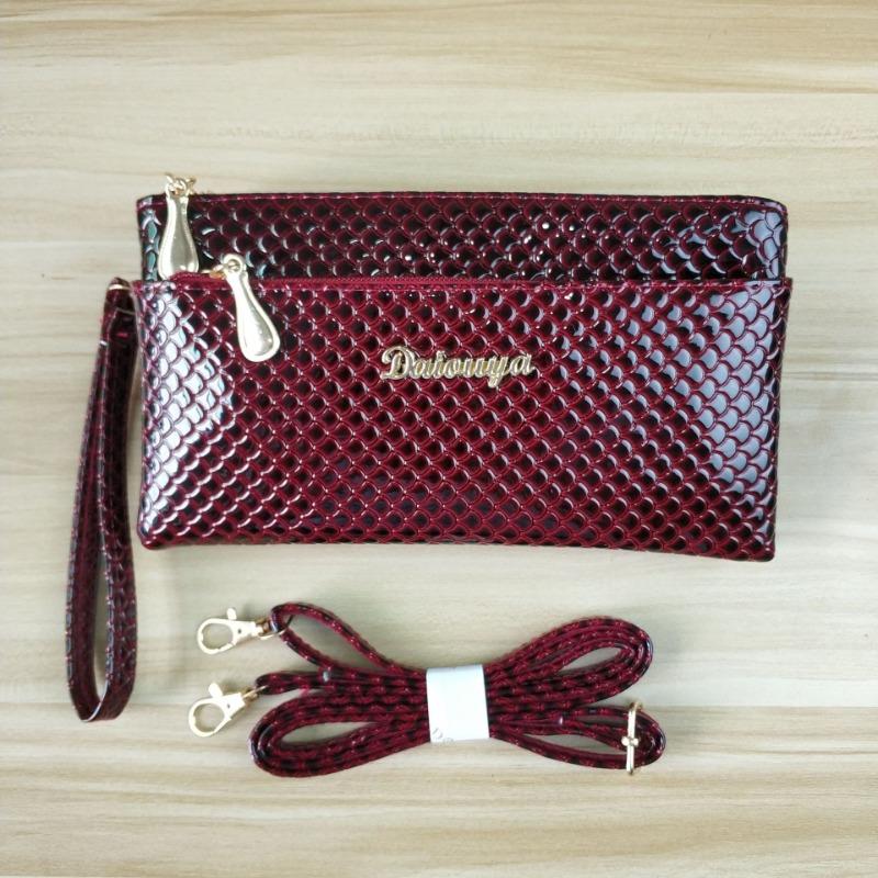 

New middle-aged and old twins dual-purpose bag women s bag shoulder oblique span bag change clutch bag бордовый