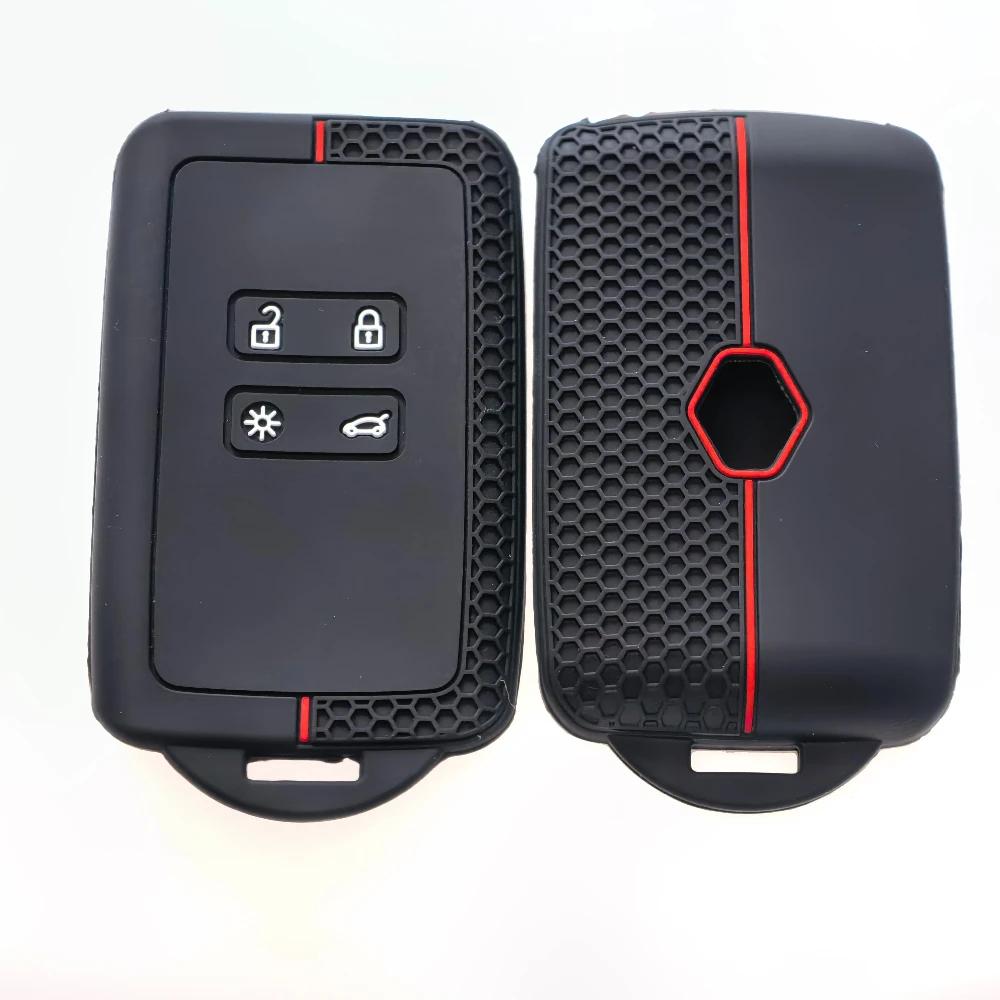 Silicone Auto Key Fob Cover Case Fit For Dacia Duster Logan 3 Jogger Sandero Fit For Renault Clio 5 Megane 4 Zoe Kadjar Captur Arkana Koleos