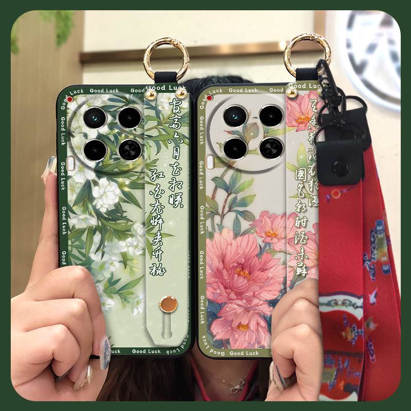 Für Mama Handschlaufe Handyhülle Für Tecno Camon30/4G/5G/CL6/CL7 Mode Wasserdicht Stoßfest Rückseite Chinesischer Stil