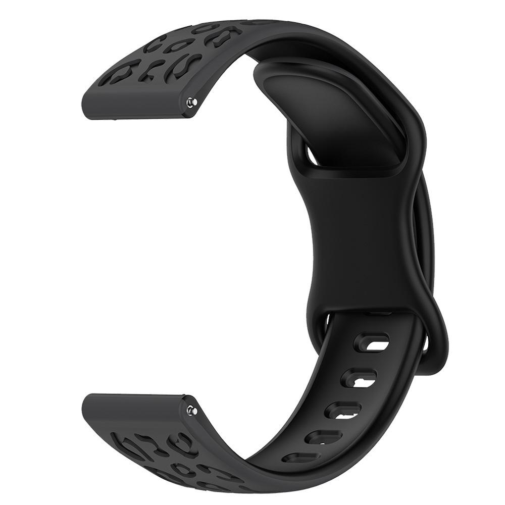 Leopard Print Two-Tone Silicone Watch Strap for Huawei, Huami, Samsung, Garmin - Available In 22/20/18/16mm