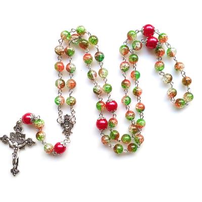 Catholic Necklace Mary Blessing Rosary Prayer Religious Necklace Rosary Beads