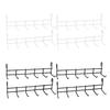 Space Saving Wall Mounted Hook Organizers Pack of 4 Featuring 6 Hook Each for Efficient Backpacks Keys Utensils Towels