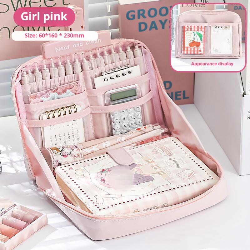 

1 pcs 12 layers large capacity pencil case classification storage stationery organizing bag student stationery box
