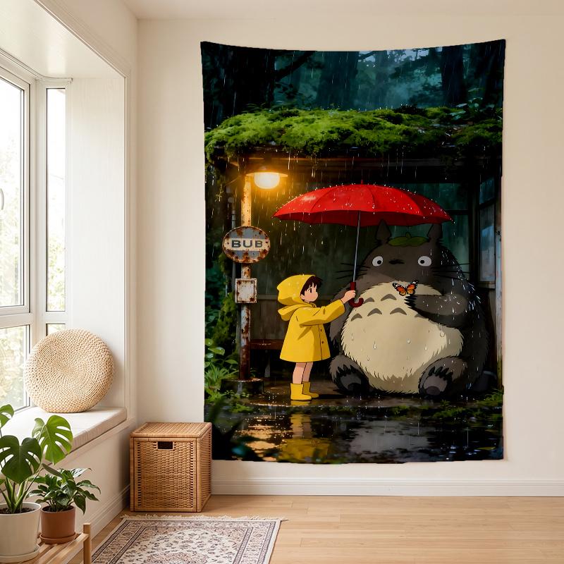 Mein Nachbar Totoro (25) Wandbehang Stilvoller Wandbehang für Schlafzimmer Wohnzimmer Studentenwohnheim Schönes Geschenk für Familie und Freunde
