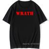 Limited WRATH Natural Selection Logo Design Graphic Men Black T-Shirt Summer Fashion Streetwear O Neck 100% Cotton Short Sleeve