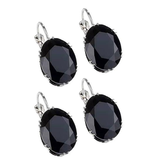 1/2 Pairs Teardrop Earrings Lightweight Sparkling Cubic Zirconia Water-drop Pendant Drop Earrings Jewelry Accessories
