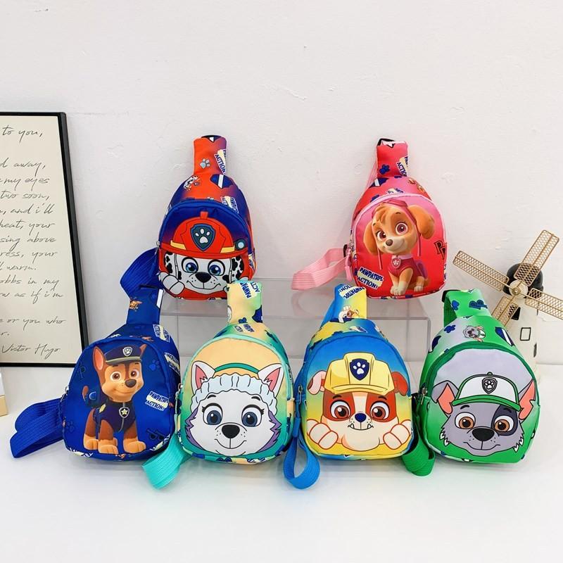 Cartoon Paw Chest Bag Kids Mini Coin Purse Made Of Polyester For Preschoolers