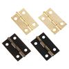 DRELD 10Pcs 24*16mm Furniture Hinges Cabinet Drawer Door Butt Hinge Antique Bronze/Gold Decorative Hinges For Jewelry Box+Screws