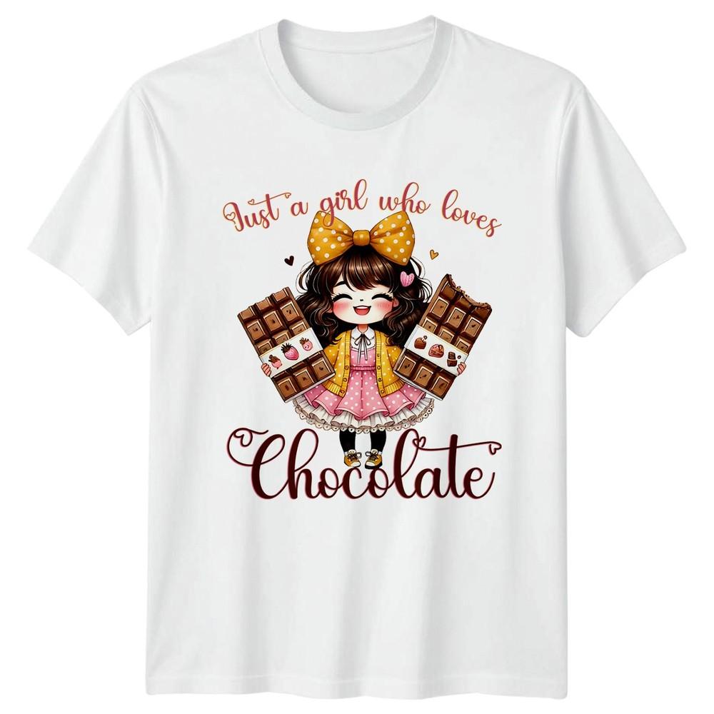 Just A Girl Who Loves Unisexs TShirt Chocolate Lover Food Birthday Gift For Her S