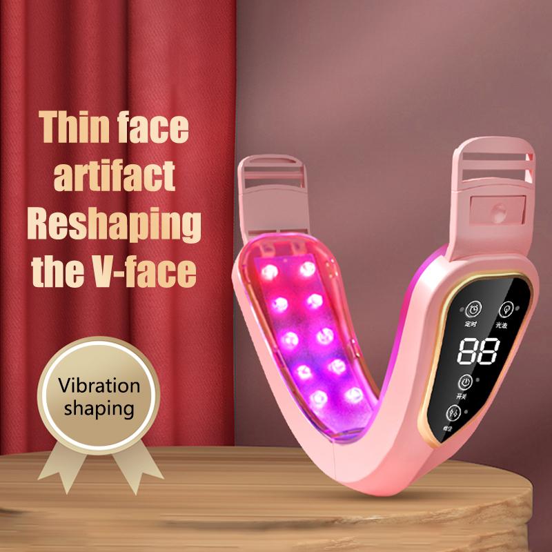 Electric V-Facial Beauty Massager, Adjustable Intensity Facial Massage Device With Lcd Display, Valentines Gift