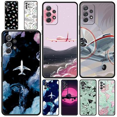 Airplane World Map Travel Phone Case for Samsung Galaxy A13 A51 A71 A21S A12 A11 A31 A41 A23 A53 A73 A52 A32 5G A03S A01 Cover