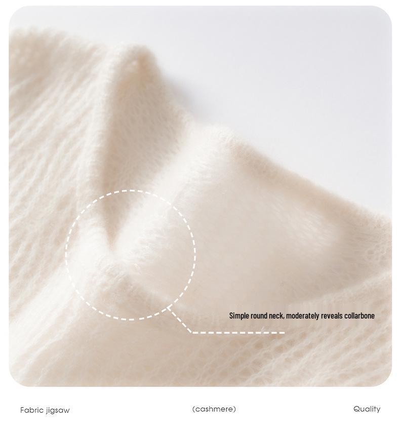 Lekasha Cashmere Goat Five-Needle Round Neck Sweater - Autumn/Winter Knitwear Pullover