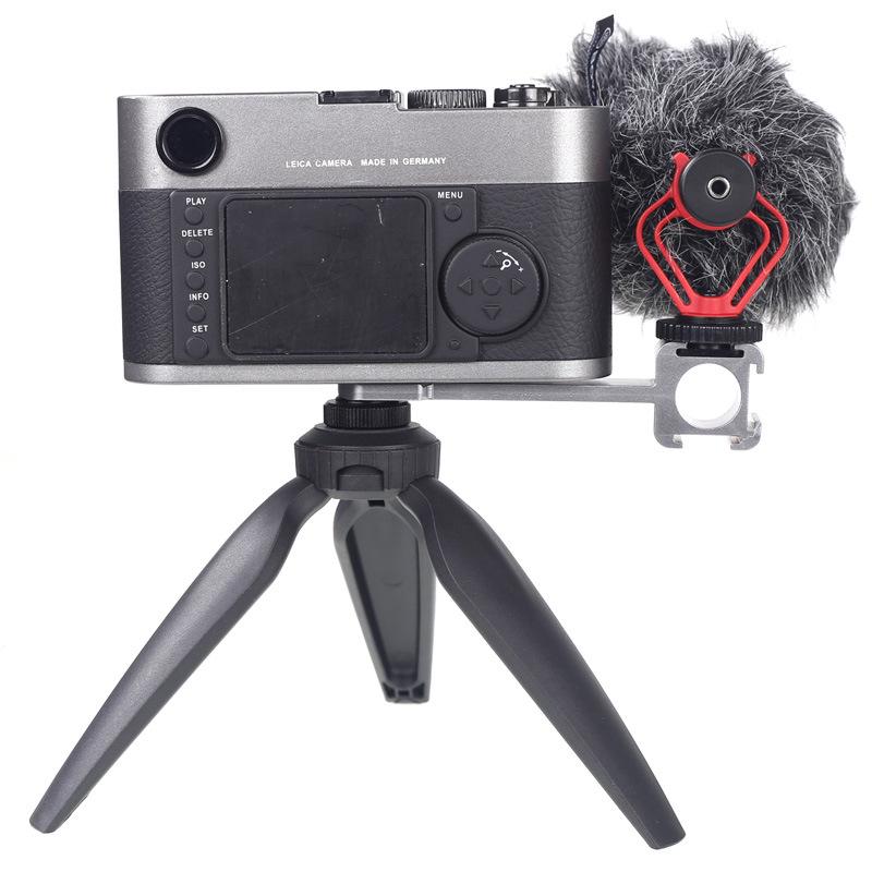 

Triple Mount Stabilizer Kit: Cold Shoe Microphone, Camera, and Live Streaming Pole