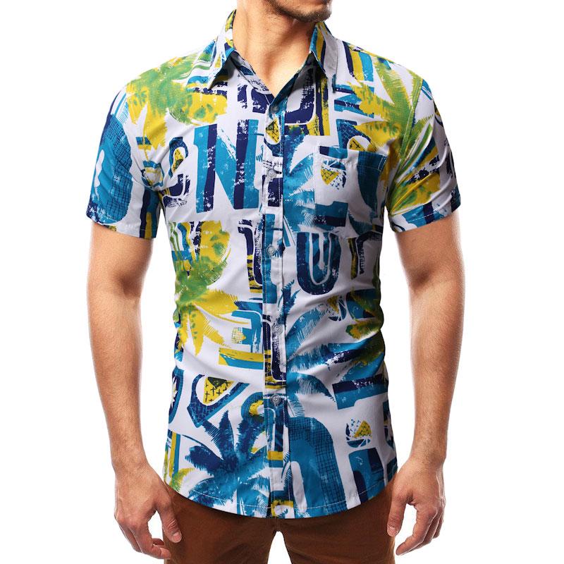 DressU Mens Short Sleeve Stand Collar Letter Printed Shirts T-Shirt DressU Mens Short Sleeve Stand Collar Letter Printed Shirts T-Shirt