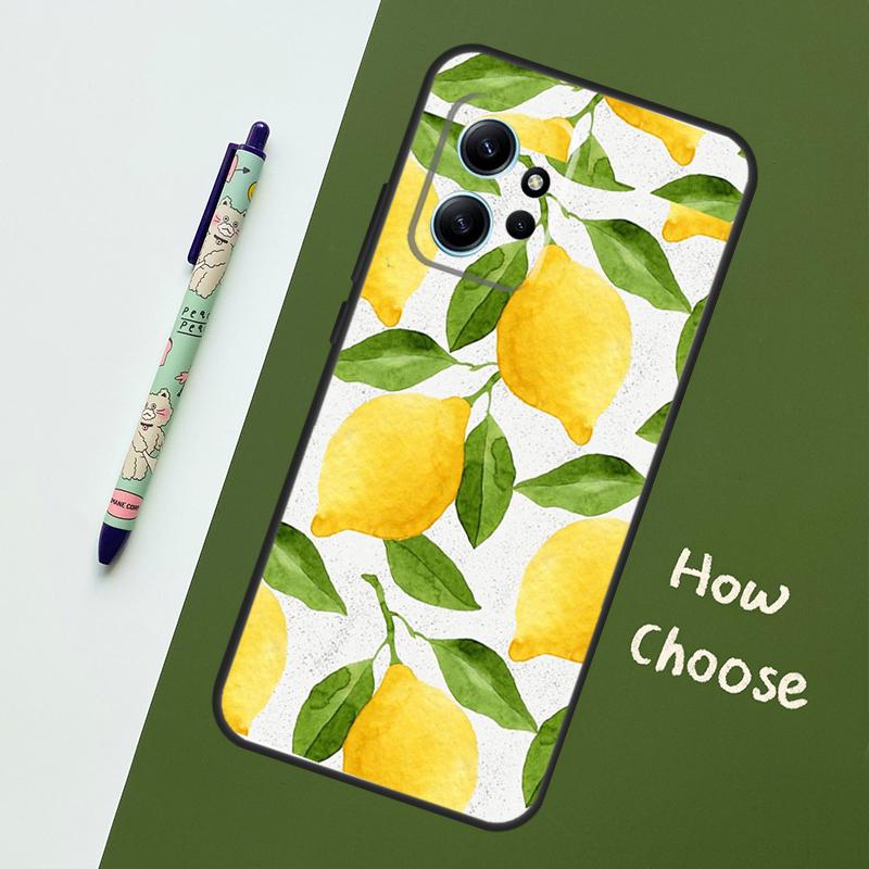 Lemon Fruit For Xiaomi Redmi Note 12S 11S 10S 9S Note 12 8 9 10 11 Pro Phone Case For Redmi 12 9 C 10C