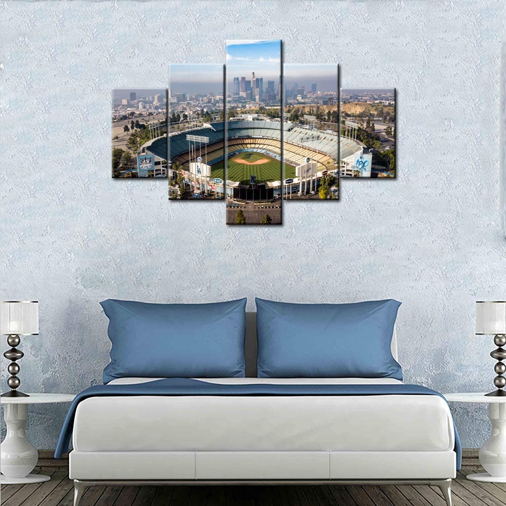 

5 шт., Native Dodger Stadium, центр города, Лос-Анджелес, картины, холст, настенное искусство, HD печать, декор комнаты без рамки, современный абстрактный плакат