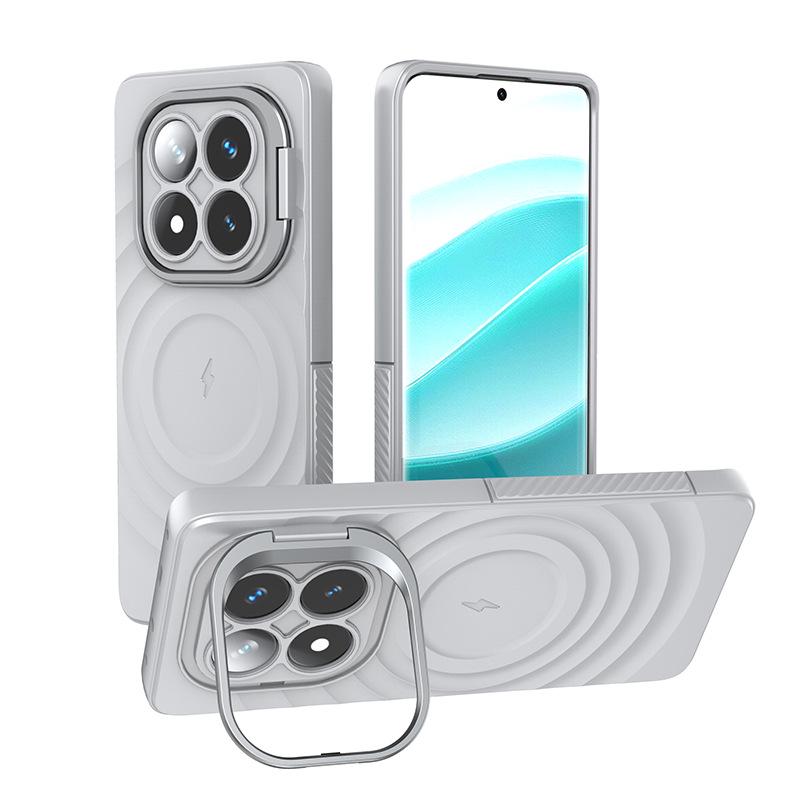 Redmi Note 14 Pro+ Magnetisk TPU Mykt Skall Deksel med Stativ & Linsebeskyttelse
