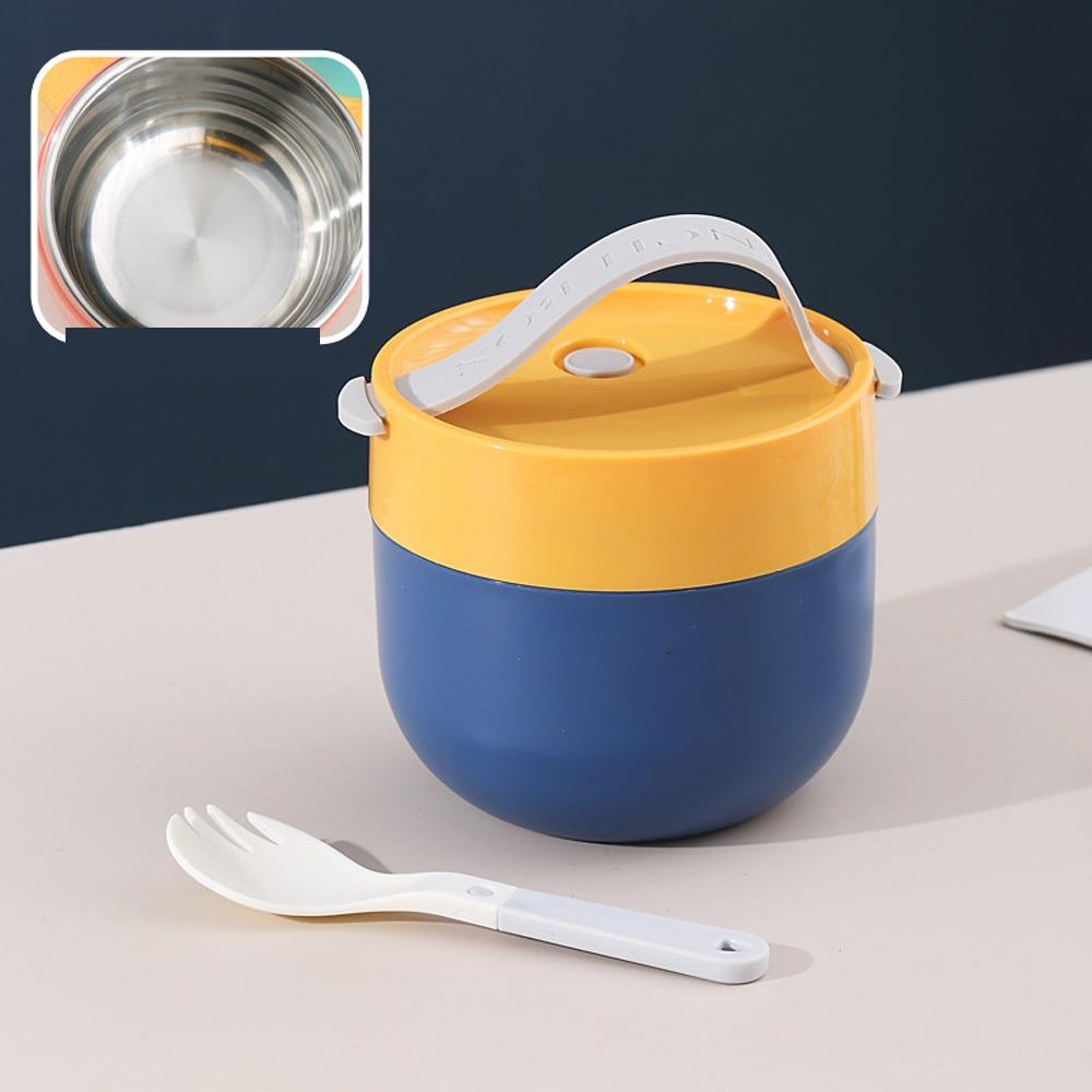 Borcan Termic pentru Alimente 600ml, Recipiente Termos Izolate în Vid, Cupă Izolată pentru Supă, Depozitare Lapte