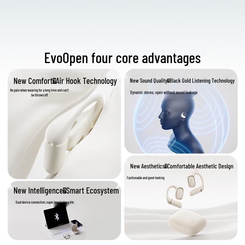 EDIFIER Evo Open Bluetooth Open-Ear Sport Earbuds