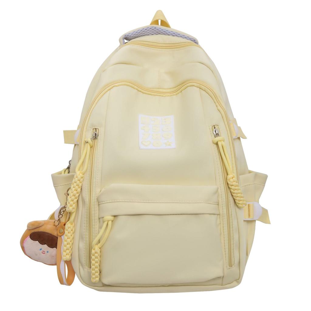 New middle school student schoolbag large capacity multi-pocket backpack burden-reducing nylon outdoor travel bag high school student schoolbag