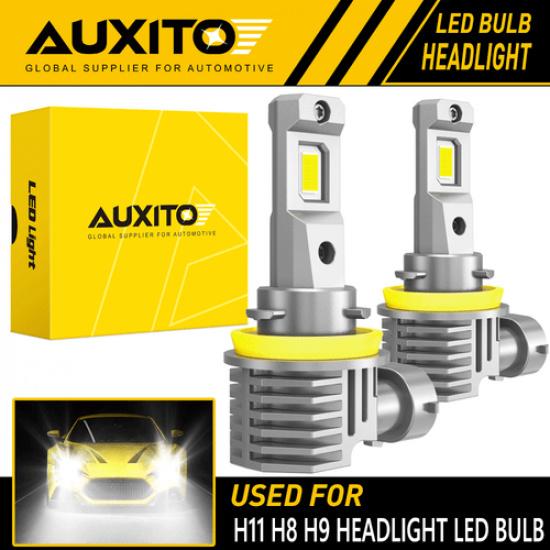 2X AUXITO H11 H8 LED Headlight Super Bright Kit White 24000LM HIGH/LOW BEAM EOA
