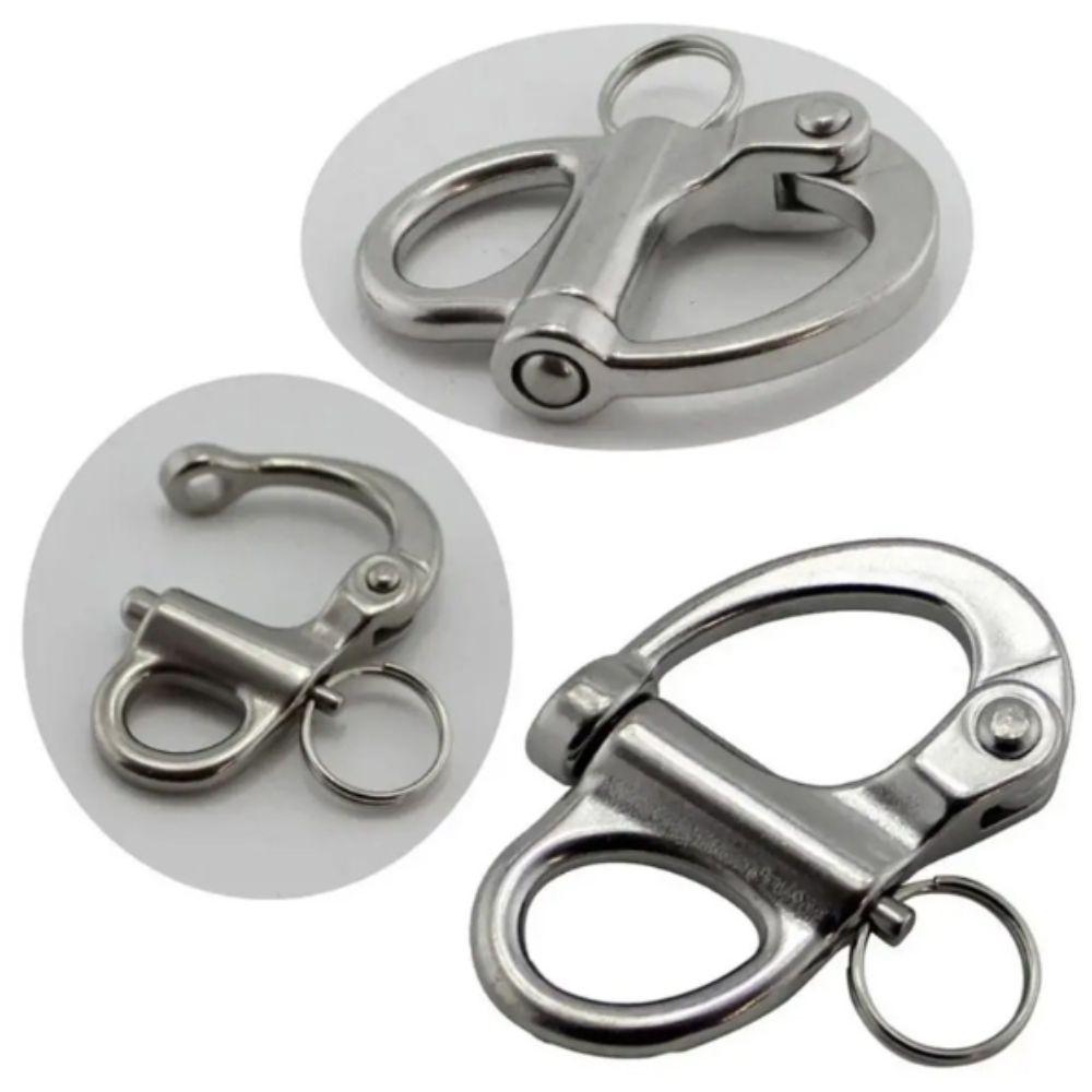 Jaw Swivel Snap Shackle Stainless Steel Quick Release Shackle Hook Chain Shackle  Halyards