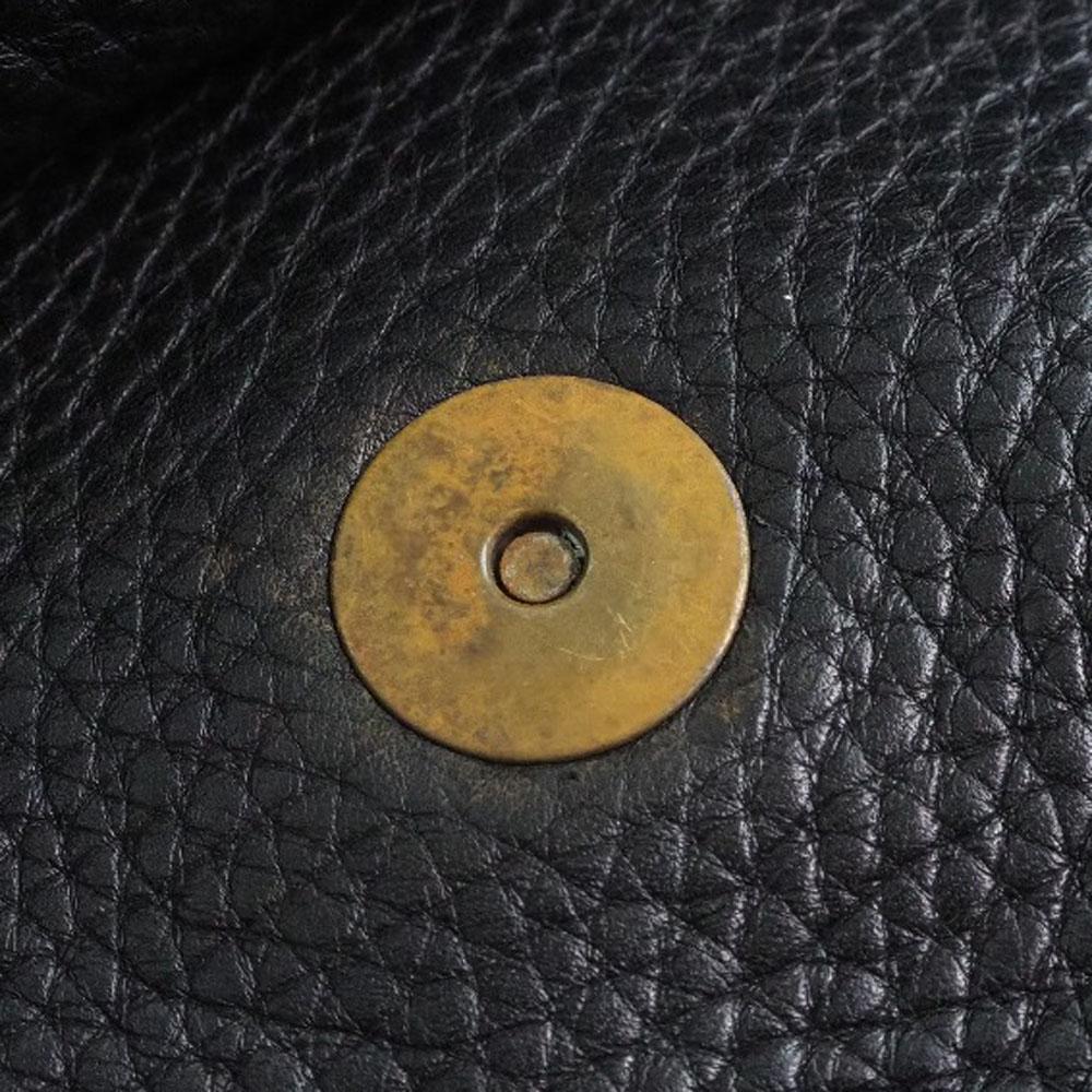 Celine Shoulder Bag Black Calfskin Women Used