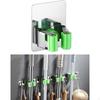 Broom Mop Mount Hanger Racks Stainless Steel Bathroom Tools