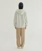 COVERNAT Small Logo Fleece Zip-Up Hoodie Oatmeal