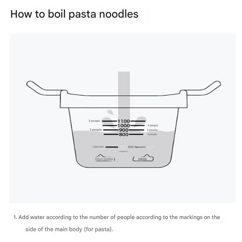 Japanese-made Microwave Pasta Boiling Maker