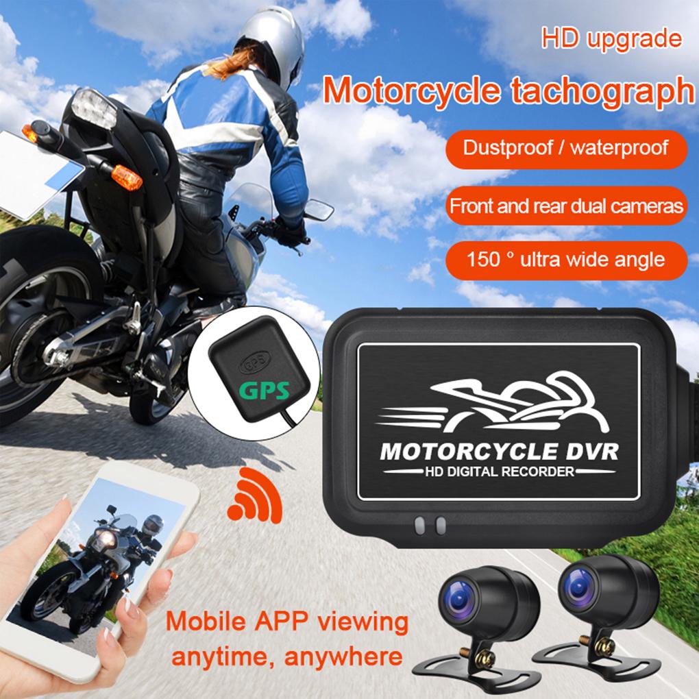 Motorcycle Camera WiFi 1080P Waterproof Wide Angle Dustproof APP Playback Memory Card Metal Lens Camcorder Recorder