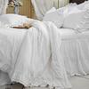 Princess Bedding Set Ruffle Lace Design King Duvet Cover Handmade Cotton Cloth Bed Linen