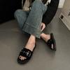 Fashion Shoes Woman 2025 Slippers Flat Luxury Slides Big Size Designer Rubber Slippers Casual Flat Shoes Female Slides Big Size Luxury