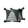 45X45CM Christmas Embroidery Throw Pillow Cover Christmas Tree Pattern Waist Cushion Cover Decor Home Decorative Pillowcase