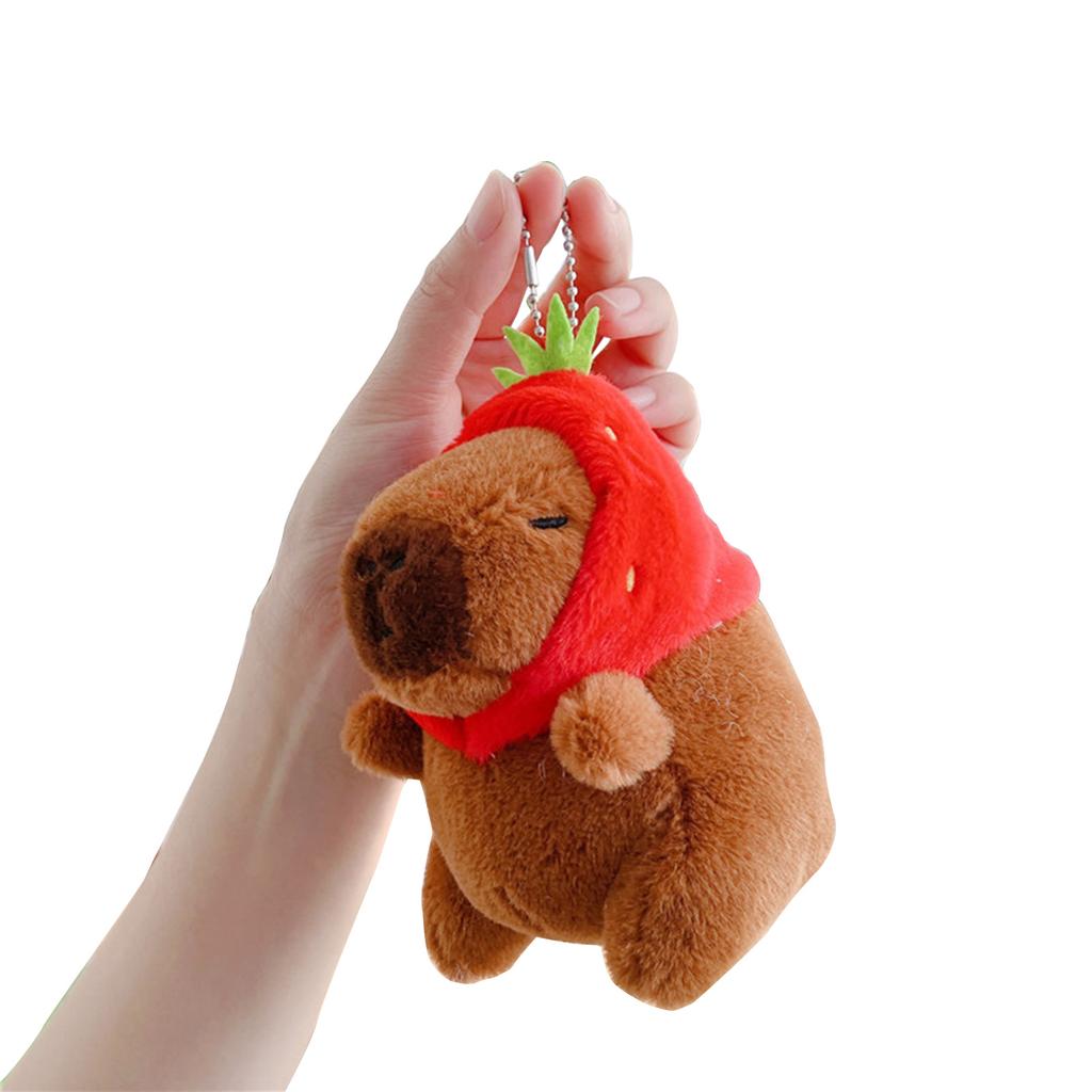 Cosplay Capybara Plüsch Schlüsselanhänger Rucksackanhänger Cartoon Auto Schlüsselanhänger Handtaschen Dekoration Damen Accessoires Geburtstagsgeschenk