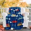 Cute Cars Theme Printed Blanket - Perfect for Couch, Bed, Travel & Outdoor Use | Machine Washable, Cozy & Durable.