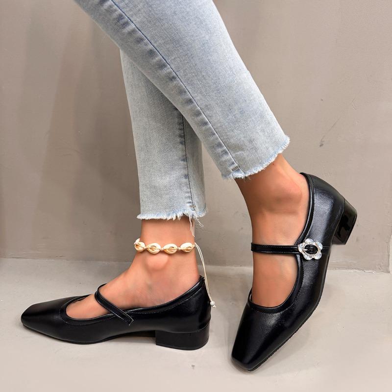 Fashion Women's High Heels French Retro Mary Jane Shoes Women's Spring Summer New Simple Small  Shoes Flat Bottomed Women's Shoes
