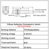Diffuse Reflection Photoelectric Switch M30 70CM Sensing Distance DC Three Wires Sensor
