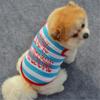 Haustierkleidung Sommer Hunde Weste T-Shirt Baumwollmaterial Streifen Super Cool