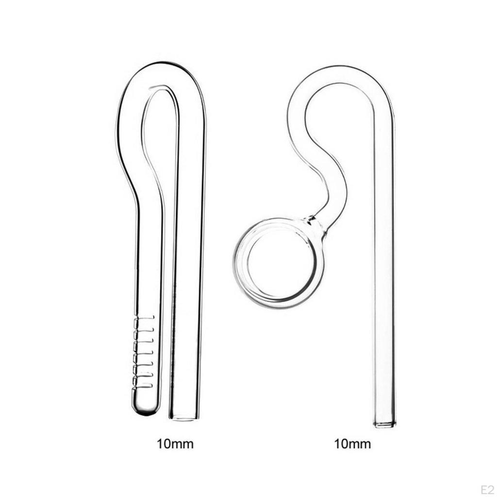 Glass Lily Pipe Improves Water Circulation Aquarium Inflow Outflow Crystal Clear