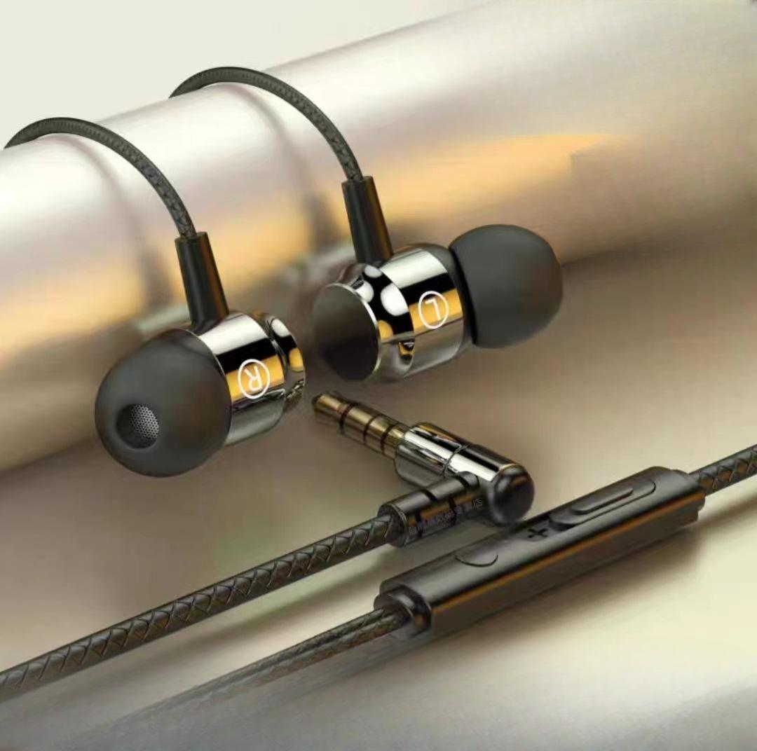 

Металлические проводные локтевые игровые наушники-вкладыши, киберспортивная курица, высококачественные универсальные проводные наушники для телефона Android чёрный