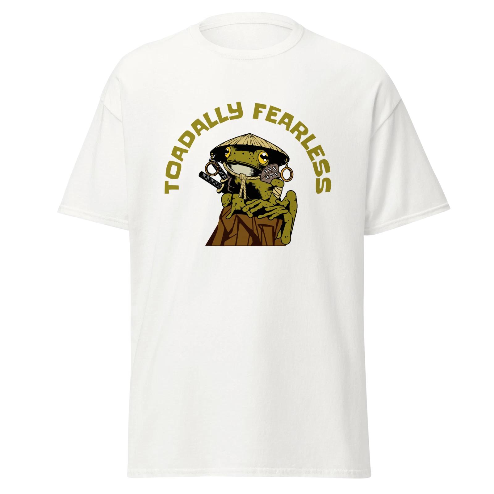 Toadally Fearless Mens T Shirt Samurai Toad Graphic Classic Cotton Tee M