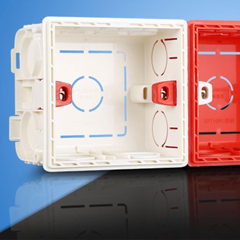 Dustproof PVC Wall Switch Socket Box Type 86 Mounting Back Box Wall Switch Socket-Plug Single Switch White Bottom Box